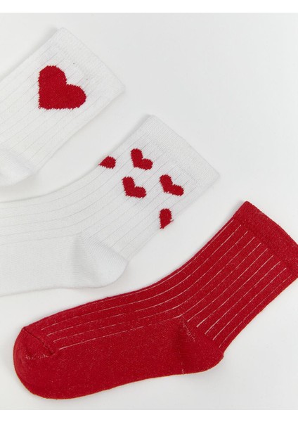 Desenli Kız Çocuk Soket Çorap 3'lü (W5) fiyatları