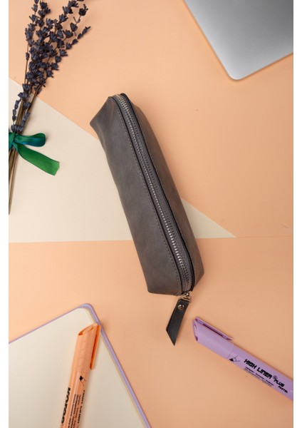 Fermuarlı Minimal Kalemlik - Kalem Kutusu / Çanta Organizeri- Kalem Çantası- Pu Deri modelleri