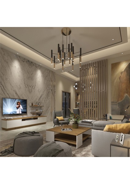 Trendstyle 4s Mdf Tv Ünitesi ve Orta Sehpa 2'li Set