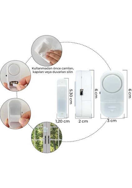 PM-17795 Mini Manyetik Pencere ve Kapı Güvenlik Alarmı fiyatları