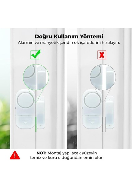 PM-17795 Mini Manyetik Pencere ve Kapı Güvenlik Alarmı modelleri