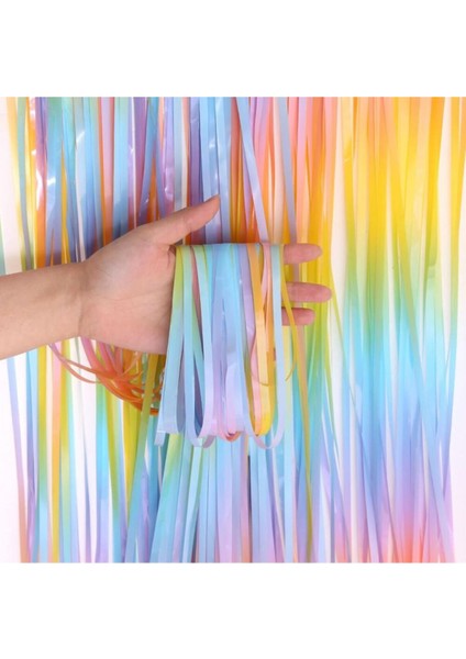 Çok Renkli Parlak Saçak Perde Parti Süsü indirimleri