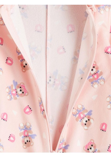 Kapüşonlu Desenli Polar Kız Çocuk Uyku Tulumu (W5) fırsatları