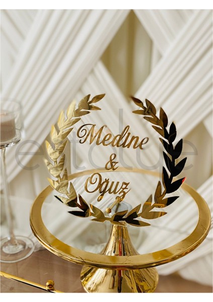 Pleksi Başak Model Masa Üstü İsimlik Dekoru Söz ve Nişan Törenleri İçin fiyatları