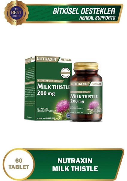 Milk Thistle 200 Mg 60 Tablet
