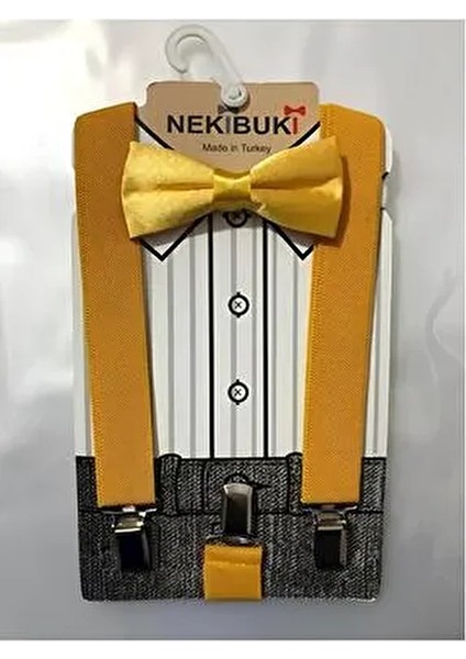 Papyon Takım Sarı Dokuma Kumaşla Şıklığı Yansıtan Erkek Aksesuarı