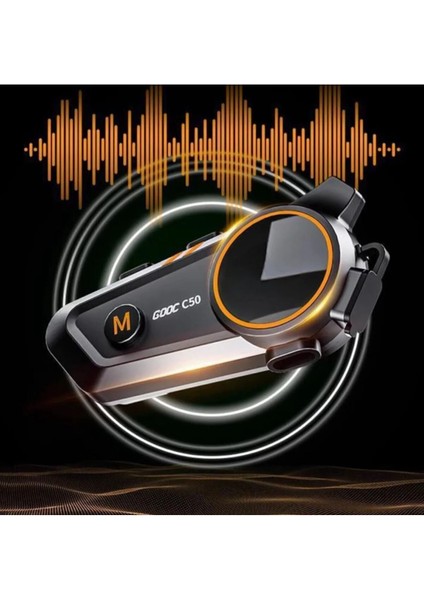 Motorsiklet Kask Interkom Kulaklık Extra Bass Bluetooth 5.3 Çift Telefon Bağlantı Siri Mod