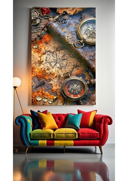 Savaş Haritası Ev Duvar Salon Güzellik Salonu Ofis Dükkan Dekarasyon Kanvas Tablo