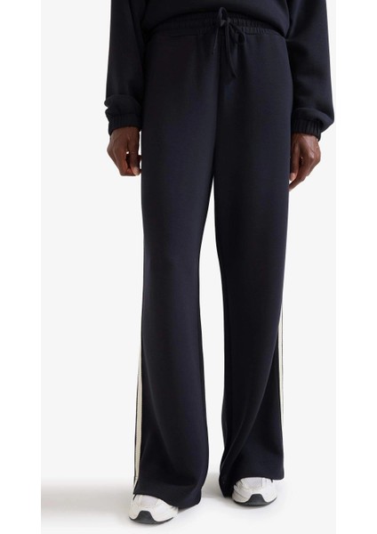 D1458 Siyah Defactofit Wide Leg Geniş Paça Cepli Standart Boy Modal Soft Touch Pantolon indirimleri