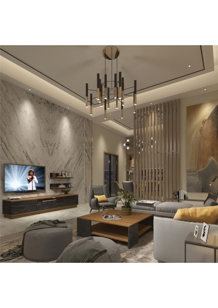 Trendstyle 4s Mdf Tv Ünitesi ve Orta Sehpa 2'li Set