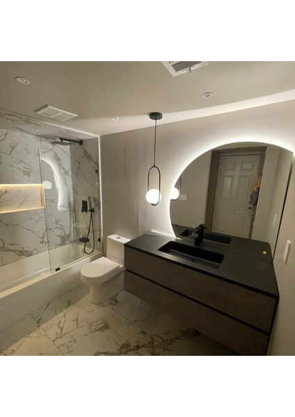 LED Işıklı Banyo Aynası – Yuvarlak Tasarım, Duvar Tipi, Dekoratif Modern Aydınlatmalı Ayna indirimleri