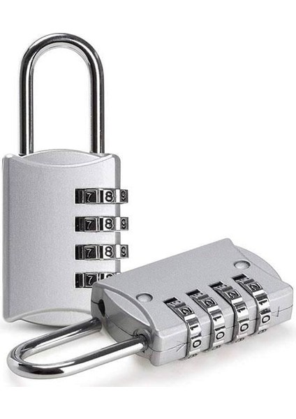 PM-24698 Asma Güvenlik Kilidi Bavul Dolap Kilit 4 Basamaklı Haneli