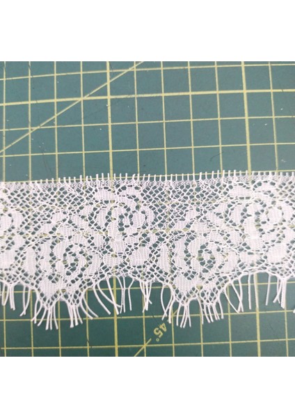 Sakallı - Kirpikli Dantel (Kod A157-1) Eni 5 cm En 1 Adet 3 Metre Beyaz -Gelinlik-Iç Çamaşır-Abiye-Dıy modelleri