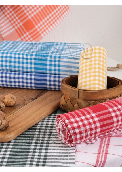 8'li Set, 50X70CM, Asorti Renkli, Pötikare Beslenme Örtüsü| Mutfak Havlusu -Peçetesi| Kurulama Bezi