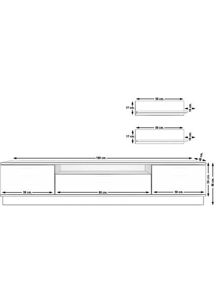 Trendstyle 4s Mdf Tv Ünitesi ve Orta Sehpa 2'li Set indirimleri