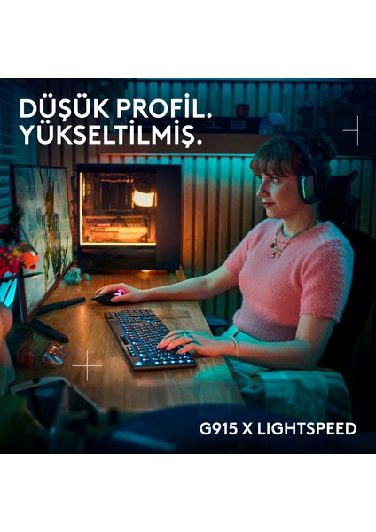 Logıtech G915 x Lıghtspeed Düşük Profilli Kablosuz Ingilizce Oyun Klavyesi - Siyah fiyatları