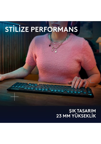 Logıtech G915 x Lıghtspeed Düşük Profilli Kablosuz Ingilizce Oyun Klavyesi - Siyah indirimleri
