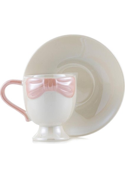 Fiyonk Baskılı 2 Kişilik Porselen Kahve Fincan Takımı 90 ml (W5) indirimleri