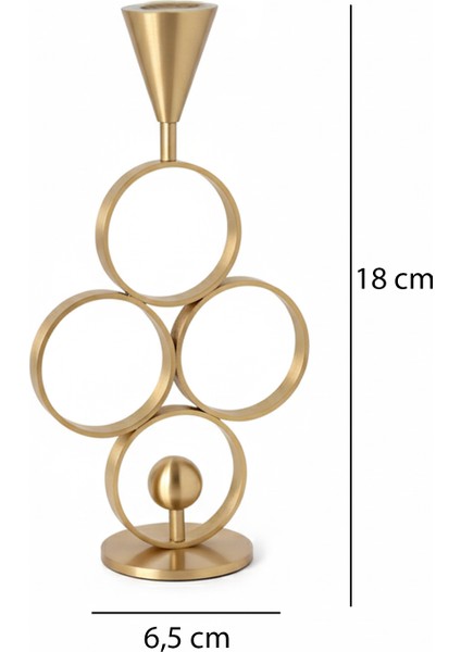 Pirinç El Yapımı Konik Halka Mumluk Şamdan fırsatları