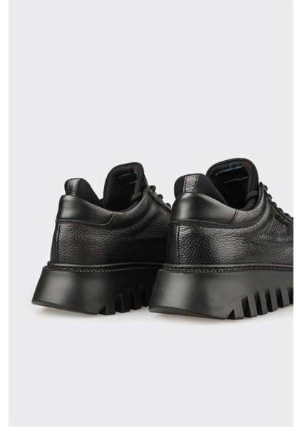 Siyah Deri Erkek Spor Ayakkabı indirimleri