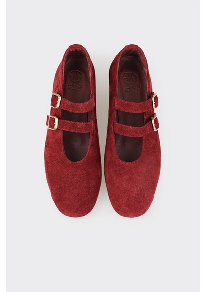 Bordo Deri Kadın Günlük Ayakkabı fırsatları