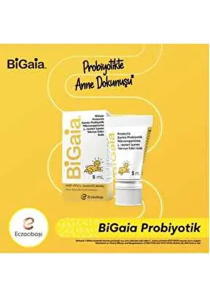 Bigaia Probiyotik Damla 5 ml 100 Milyon Lactobacillus Rhamnosus İçeren Anne Dokunuşu