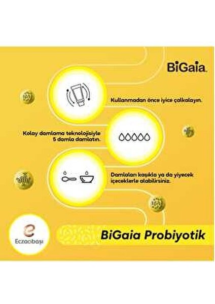 Bigaia Probiyotik Damla 5 ml 100 Milyon Lactobacillus Rhamnosus İçeren Anne Dokunuşu fırsatları