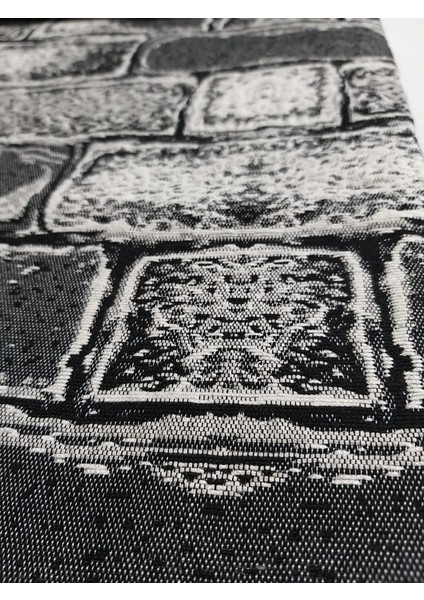 Dokuma Savan (Serme) Halı Örtüsü 9m² 230X330 cm Siyah Beyaz Tuğla modelleri