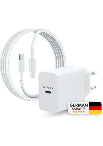 Hızlı Şarj Aleti 45W Type-C Kablo Beyaz Android / iPhone / Tablet