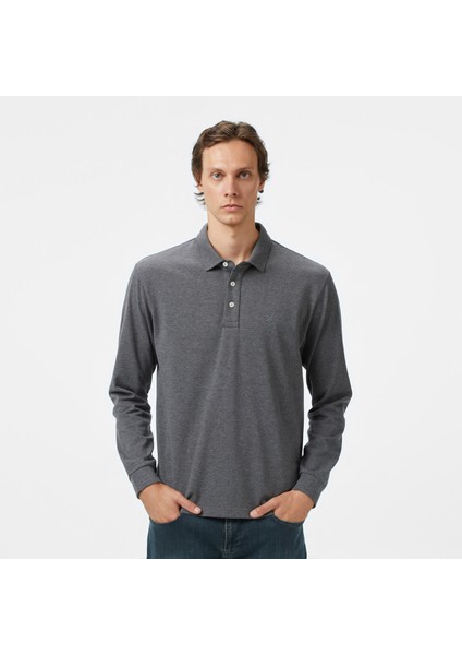 Erkek Gri Classic Fit Uzun Kollu Polo Yaka T-Shirt K57042T.00E fiyatları
