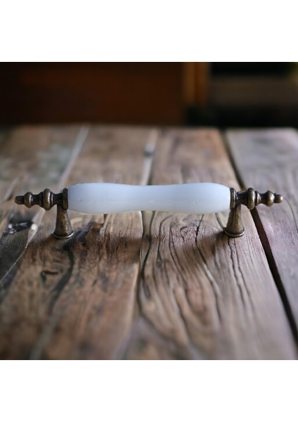 Mobilya Mutfak Çekmece Dolap Kulpu Kulbu Kulpları Gerçek Porselen Eskitme Antik Sarı 96 mm modelleri