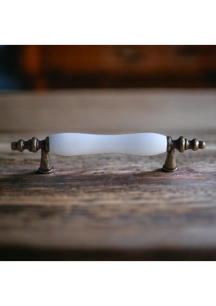 Mobilya Mutfak Çekmece Dolap Kulpu Kulbu Kulpları Gerçek Porselen Eskitme Antik Sarı 96 mm fırsatları