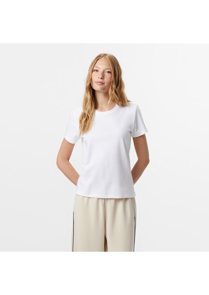 Kadın Beyaz Classic Fit T-Shirt 57V700T.1BW