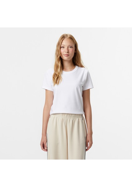 Kadın Beyaz Classic Fit T-Shirt 57V700T.1BW fırsatları