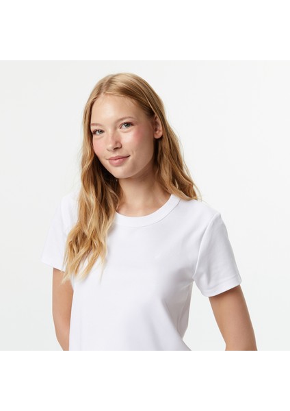 Kadın Beyaz Classic Fit T-Shirt 57V700T.1BW indirimleri