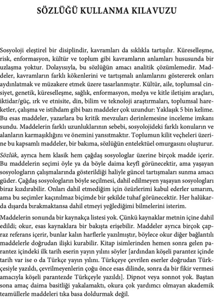 Cambridge Sosyoloji Sözlüğü (Ciltli) - Bryan S. Turner fırsatları