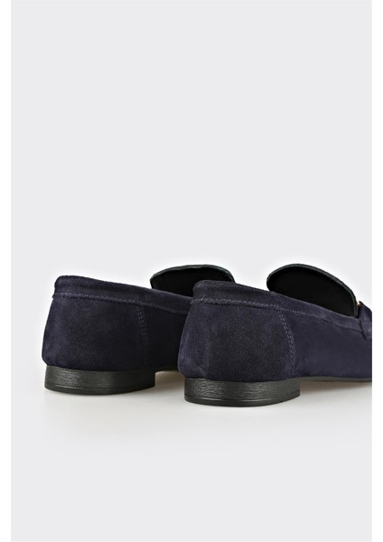 Lacivert Deri Kadın Loafer indirimleri