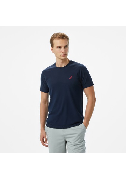 Erkek Lacivert Regular Fit T-Shirt V55277T.4NV