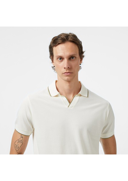 Erkek Krem Classic Fit Polo Yaka T-Shirt K55346T.1MA fırsatları