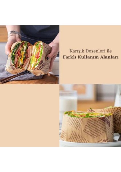 100 Adet Kendinden Desenli Yağlı Kağıt modelleri