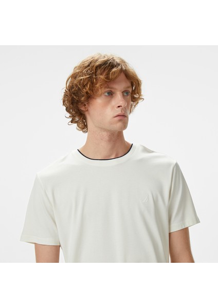 Erkek Krem Regular Fit T-Shirt V55317T.1MA fırsatları