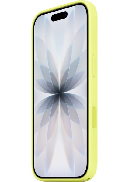 Magsafe Özellikli iPhone 17 Silikon Kılıf - Neon Sarı