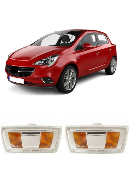 Opel Corsa E Kasa Sağ + Sol Takım Çamurluk Sinyali 2014 -2019 Uyumlu 2 Adet
