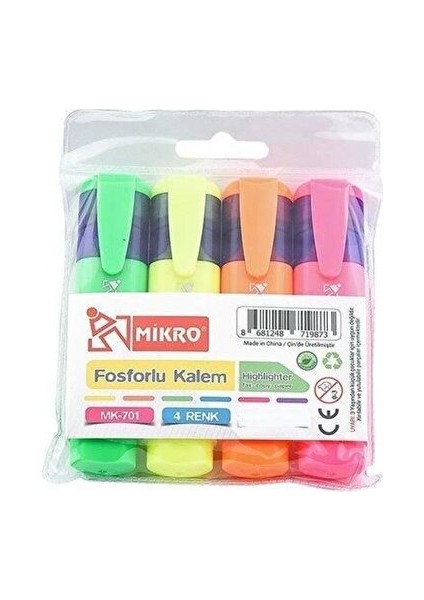Fosforlu Kalem 4'lü