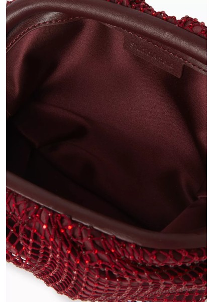 Studıo Amelıa Juliet Diamanté Saten File Çanta, Işıltılı & Zarif fırsatları