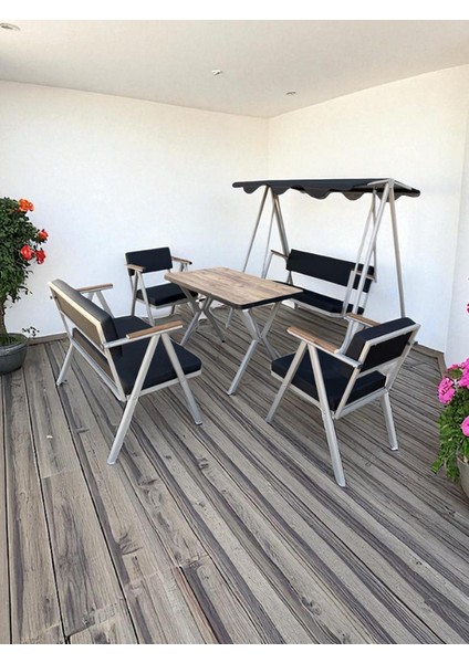 Vera 2-1-1-Masa-Salıncak Bahçe Balkon Mobilyası , Oturma Grubu , Çay Seti fiyatları