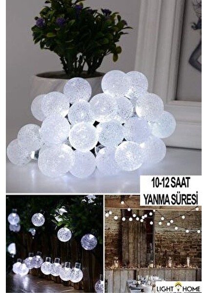 50 Ledli Kristal Beyaz 7m LED Yılbaşı Çam Ağaç Süsü 50 LED Kristal Beyaz Renk Süs Paketi fırsatları