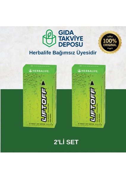 2'li Set Liftoff® Efervesan Içecek Limon Aromalı