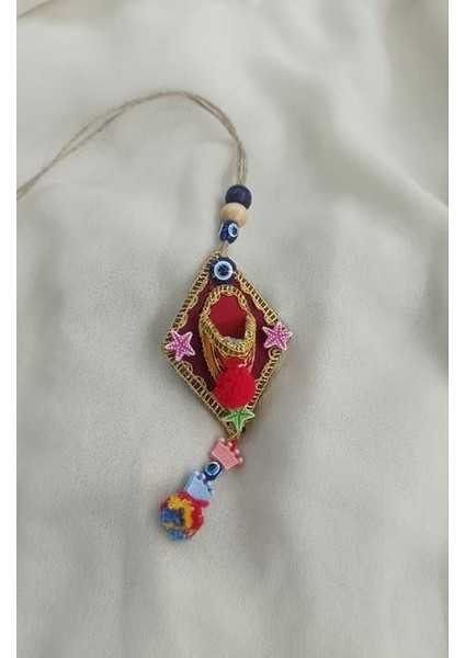 Araba Dikiz Ayna Duvar Kapı Süsü Çarık Otantik Ağaç Balkon Teras Nazar Boncuklu Düğün Nişan Kına Özel Gün Kötü Göz Nazar Boncuklu