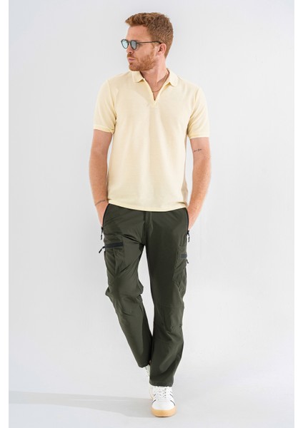Erkek Haki Likralı Ince Kumaş 6 Cepli Outdoor Taktik Kargo Pantolon fiyatları